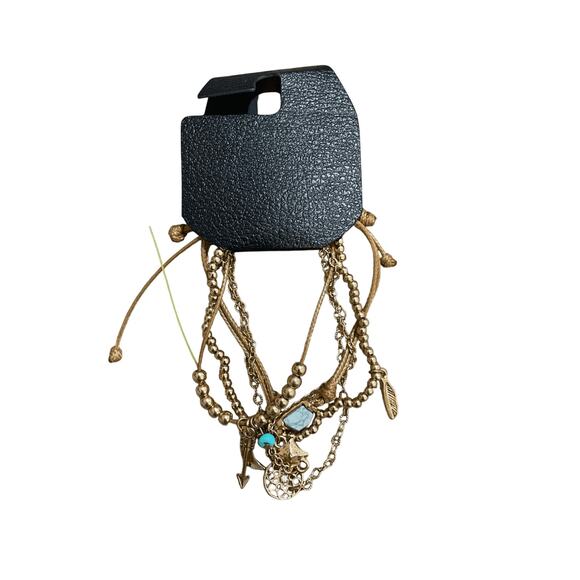 NWT Bangle Gold Mythical Bundle of Charmed Bracelets Western Boho Fairy Jewlery - Picture 1 of 6